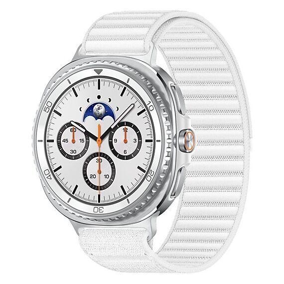Galaxy Watch8 Classic | 46 мм | White | Fabric/White | S/M, Размер: 46 мм, Цвет: White, Тип ремешка: Fabric, Цвет ремешка: White, Размер ремешка: S/M, Подключение часов: Bluetooth / Wi-Fi